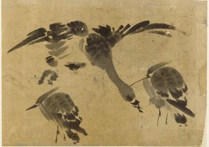 Dwie czaple i gęś, okres Edo, 1573-1615. autorstwa Unbekannt