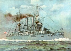 USS Kearsarge, amerykański pancernik, 1898 autorstwa Unbekannt
