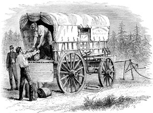 Amerykański wojskowy wagon telegraficzny, wojna secesyjna, 1861-1865 c1880 autorstwa Unbekannt