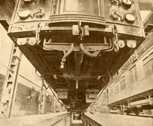 Pod metrem: pod elektrycznym wagonem kolei okręgowej, 1930 r. autorstwa Unbekannt