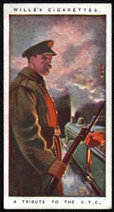 Wielka Brytania : Jedna z serii dwudziestu czterech kart papierosowych opublikowanych w 1917 roku przez Imperial Tobacco Company jako hołd dla wysiłku wojennego sił wojskowych i cywilnych autorstwa Unbekannt
