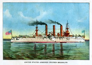 Amerykański krążownik pancerny Brooklyn, ok. 1890 r. autorstwa Unbekannt