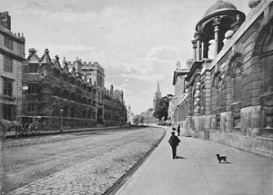 University College z High Street w Oksfordzie, ok. 1896 r. autorstwa Unbekannt