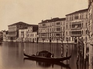 Gondola wenecka bez tytułu, koniec XIX wieku. autorstwa Unbekannt