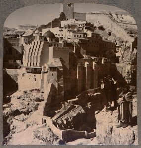 Dolina Mar Saba i klasztor, z Brook Kedron, ok. 1900 autorstwa Unbekannt