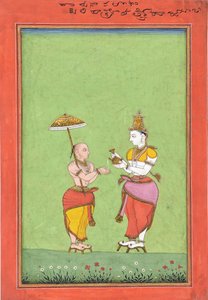 Wamana pobłogosławiony przez króla Bali, ca. 1780. autorstwa Unbekannt