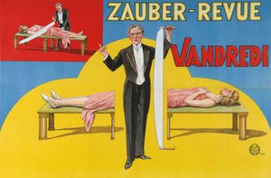 Plakat piątkowej rewii magii, 1923