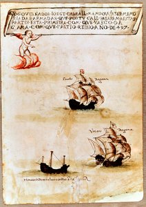 Flota Vasco da Gamy na morzu, 1497 autorstwa Unbekannt