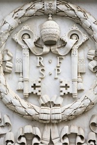 Herb Watykanu, Rzym, Włochy autorstwa Unbekannt