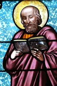 Krypta de Lugny. Witraż. Szymon Zelota. Francja autorstwa Unbekannt