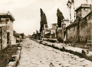 Via delle Tombe, Pompeje, Włochy, ok. 1900 autorstwa Unbekannt