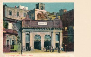 Victoria Gate, Valletta - Malta, c1900 autorstwa Unbekannt