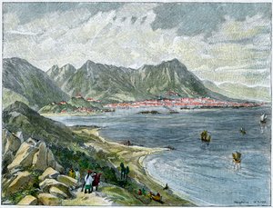 Victoria, Hong Kong, z Chin kontynentalnych, ok. 1890 autorstwa Unbekannt