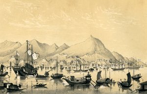 Miasto Wiktorii, wyspa Hongkong, 1847 autorstwa Unbekannt