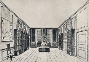 Widok w kierunku Tamizy w Bibliotece Samuela Pepyssa, York Buildings, 1928 autorstwa Unbekannt