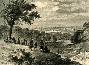 Widok ze Wzgórza Jednego Drzewa, Greenwich Park, 1846, c1878. autorstwa Unbekannt