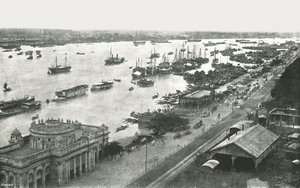 Widok z mostu Hooghly, Kalkuta, Indie, 1895. autorstwa Unbekannt