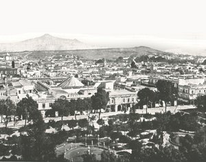 Widok z katedry, Puebla, Meksyk, 1895. autorstwa Unbekannt