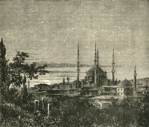 Widok w Adrianopolu - Meczet Selima II, 1890. autorstwa Unbekannt