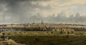 Widok Antwerpii z głowy flamandzkiej, 1658. autorstwa Unbekannt