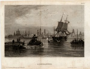 Widok Archangielska, 1833 autorstwa Unbekannt