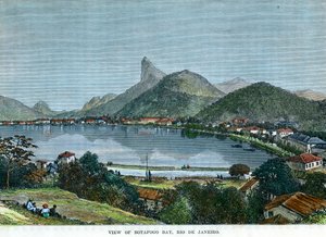Widok na zatokę Botafogo, Rio de Janeiro, Brazylia, c1880 autorstwa Unbekannt