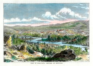 Widok Comayagua, Republika Hondurasu, ok. 1880 r. autorstwa Unbekannt