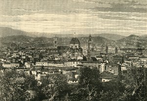 Widok Florencji z Belwederu, 1890. autorstwa Unbekannt