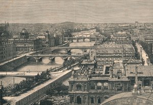 Widok Paryża, ukazujący siedem mostów, 1882 autorstwa Unbekannt