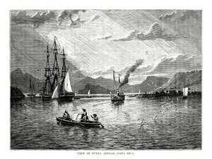 Widok Punta Arenas, Kostaryka, 1877 autorstwa Unbekannt