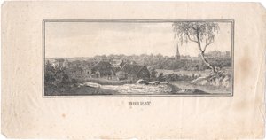 Widok na Tartu, 1800 autorstwa Unbekannt