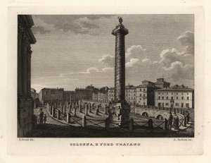Widok Kolumny Trajana i Forum Trajana, Colonna e Foro Trajano autorstwa Unbekannt