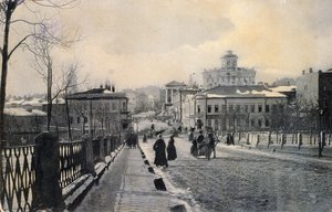 Widok ulicy Znamenka zimą, Moskwa, Rosja, początek XX wieku autorstwa Unbekannt