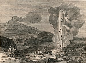 Widok gejzeru, czyli gorącej fontanny, 7 grudnia 1833 r. autorstwa Unbekannt