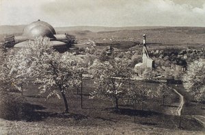 Widok Domu Goetheanuma i Ciepłowni, Dornach, Szwajcaria, 1914-1916 autorstwa Unbekannt