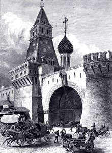 Widok Wieży Nikolskiej i Zbrojowni w Moskwie, ok. 1860 autorstwa Unbekannt