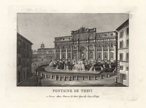Widok Fontanny di Trevi, Fontana di Trevi, Rzym autorstwa Unbekannt