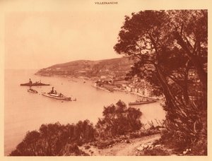 Widok miasta i redy, Villefranche, 1930. autorstwa Unbekannt