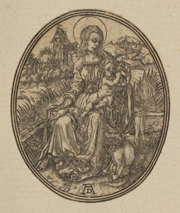 Virgin and Child with the Monkey rewers copy.n.d. autorstwa Unbekannt