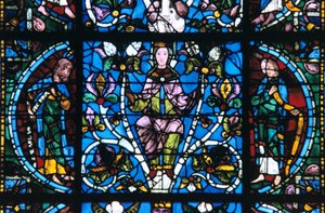 Dziewica i Prorocy, witraże, katedra w Chartres, Francja, 1194-1260 autorstwa Unbekannt