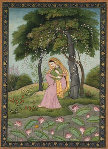 Virahini Nayika, Rozdarta Miłością Bohaterka 1800. autorstwa Unbekannt