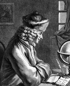 Voltaire, XVIII-wieczny francuski pisarz, dramaturg, satyryk i literat autorstwa Unbekannt