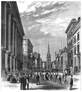 Wall Street, Nowy Jork, 1869 autorstwa Unbekannt
