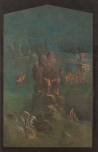 Malowidło ścienne: Perseusz i Andromeda w pejzażu, z willi cesarskiej..., I wiek p.n.e. autorstwa Unbekannt