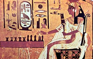 Malowidło ścienne z grobowca Nefertari, Teby, Starożytny Egipt, XIX dynastia, XIII w. p.n.e. autorstwa Unbekannt