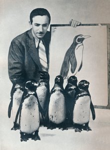 Walt Disney z pingwinami, 1934 1935 autorstwa Unbekannt