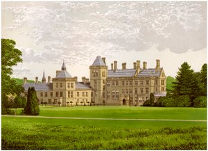 Walton Hall, Warwickshire, dom Baroneta Mordaunta, ok. 1880 r. autorstwa Unbekannt