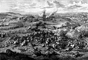 Wojna o sukcesję hiszpańską: Bitwa pod Blenheim, Bawaria, 3 sierpnia 1704 r autorstwa Unbekannt