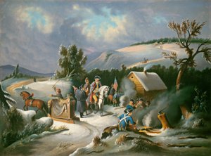 Waszyngton w Valley Forge, połowa XIX wieku. autorstwa Unbekannt