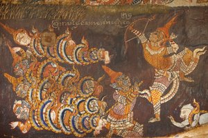 Wat Bo, Siem Reap Malowidło ścienne przedstawiające Ramajana, Siem Reap, Kambodża autorstwa Unbekannt